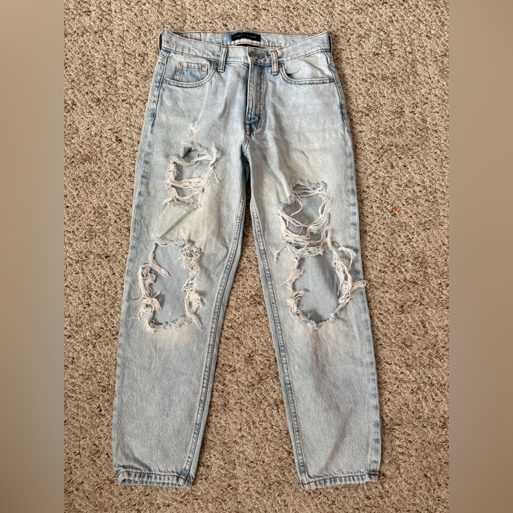 Aeropostale Light Blue Distressed Women Jeans
